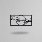 The Creation of Adam Hands Metal Wall Art