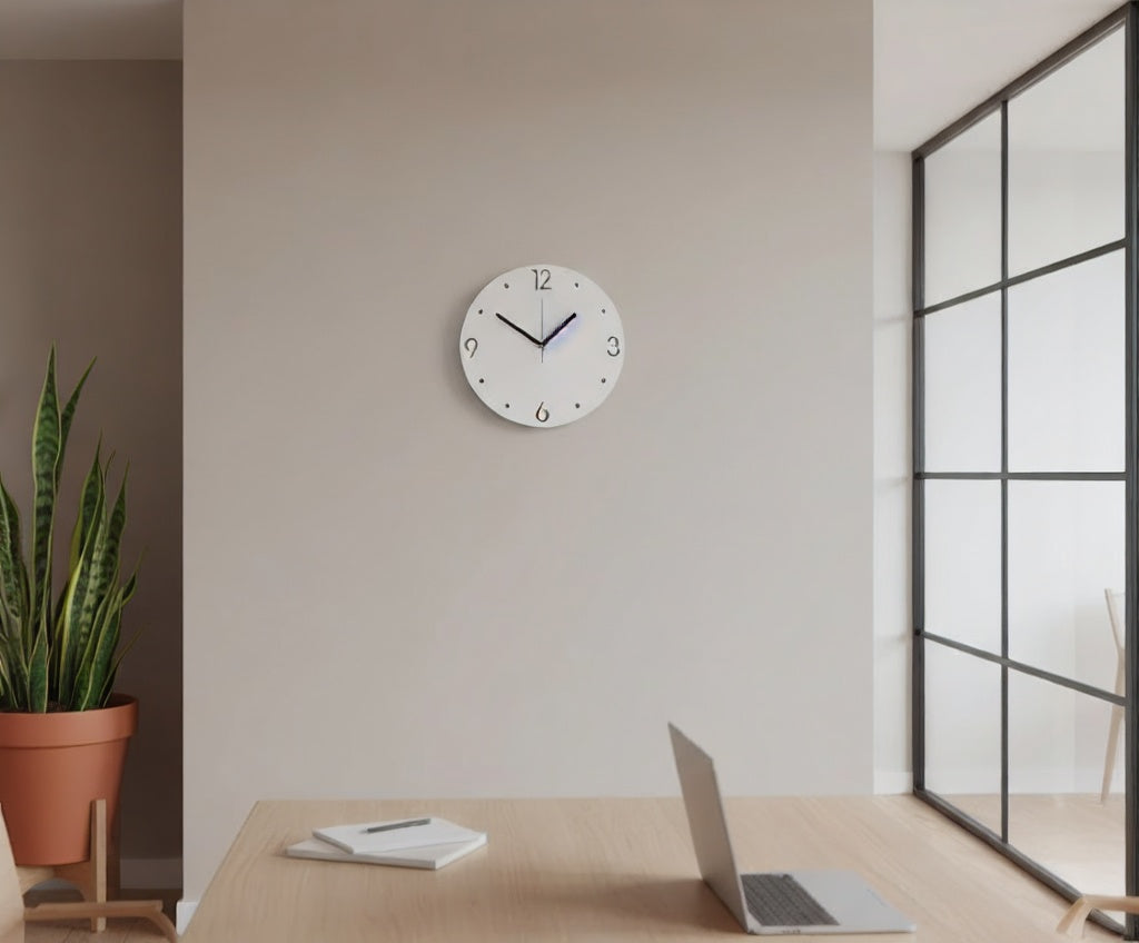 Minimalist Round Metal Wall Clock