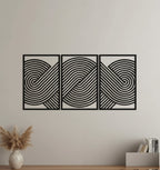 Triple Infinite Spiral Geometric Metal Wall Art
