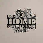 Home Quote Typography Metal Wall Art