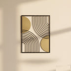 Modern Geometric Semicircle and Arch Metal Wall Art
