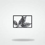 Elegant Foliage Pair Metal Wall Art Panels