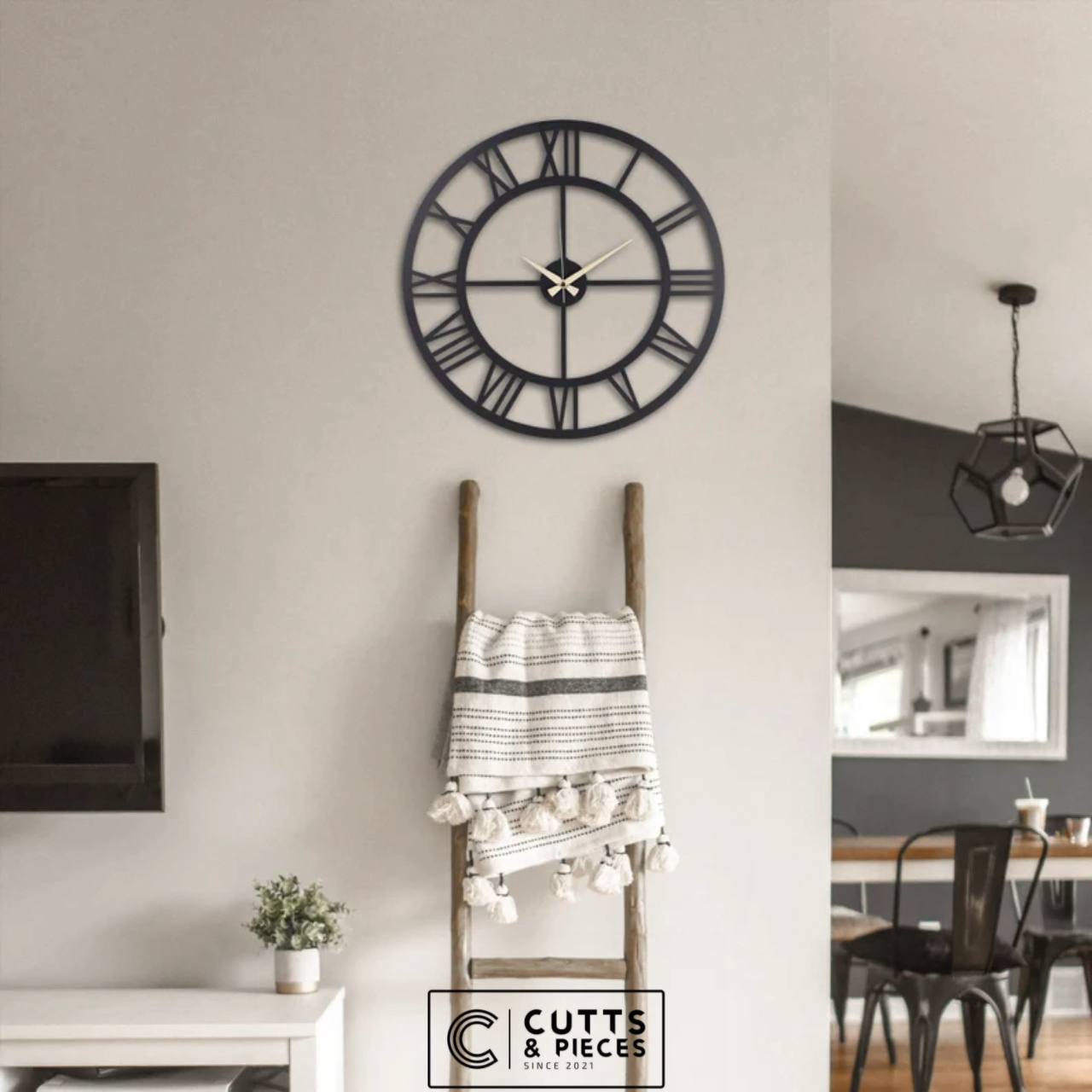 Timeless Roman Numeral Metal Wall Clock
