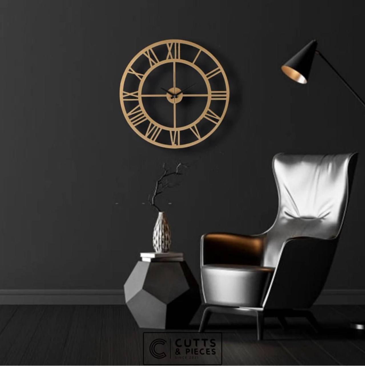 Timeless Roman Numeral Metal Wall Clock