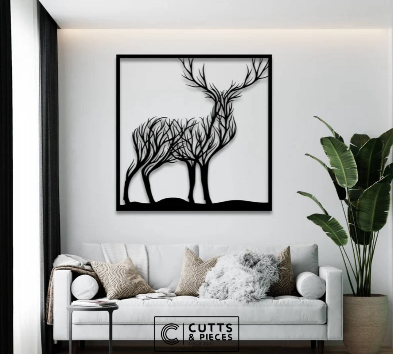 Forest Majesty — Deer Silhouette Metal Wall Art